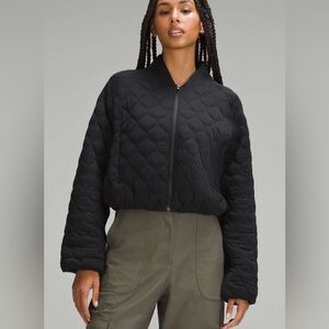 Lululemon quilted bomber jacket black size 6